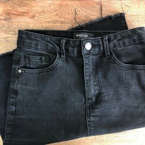 Black Label C'est Toi Black Denim Pencil Skirt